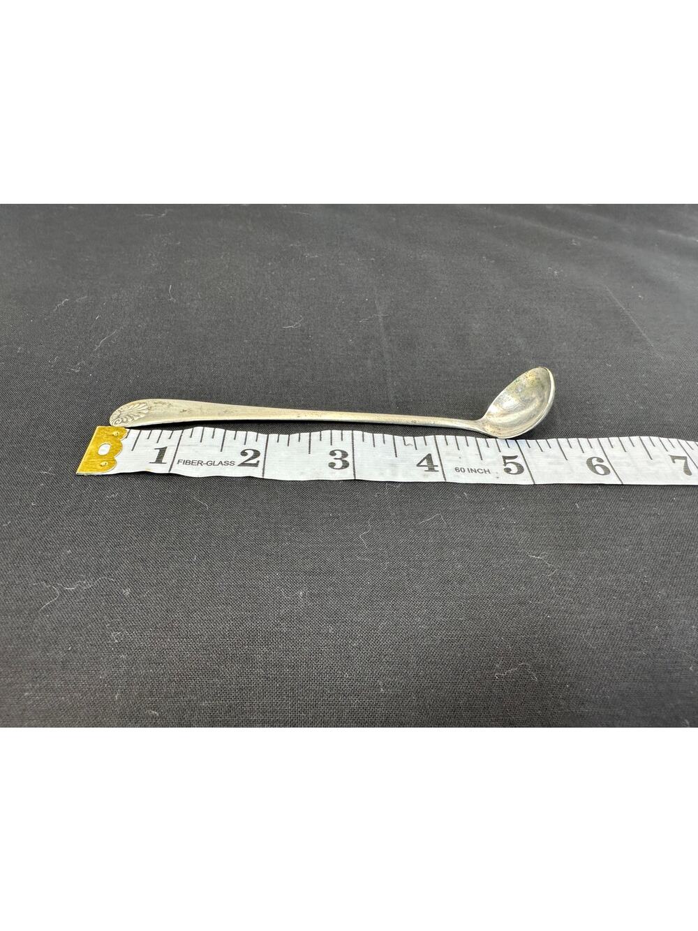 Tiny Salt Mustard Demitasse Spoon Ladle Vintage Stamped "Nevada Silver Metal"